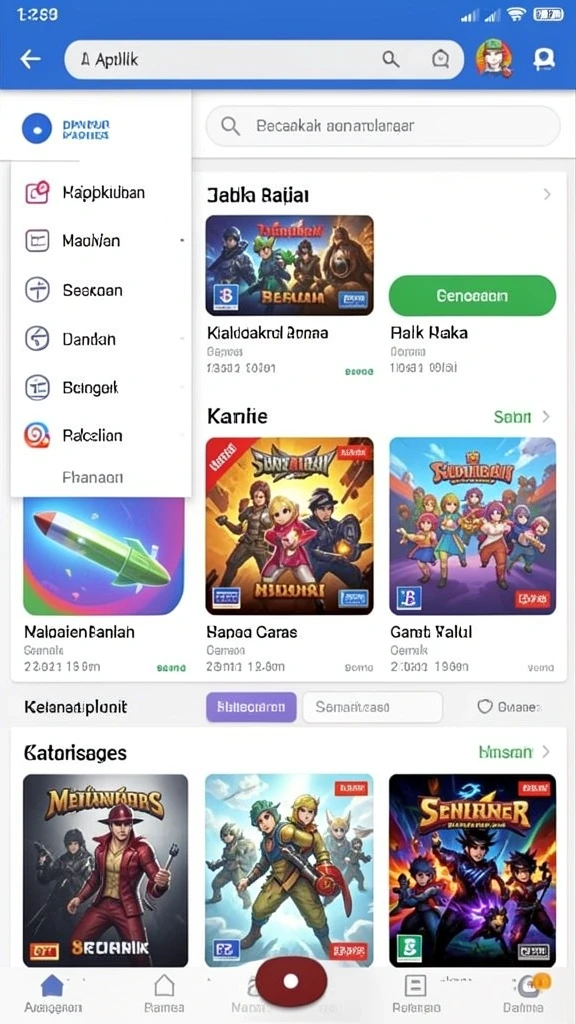 jawara79 - Tampilan menu utama yang user-friendly.