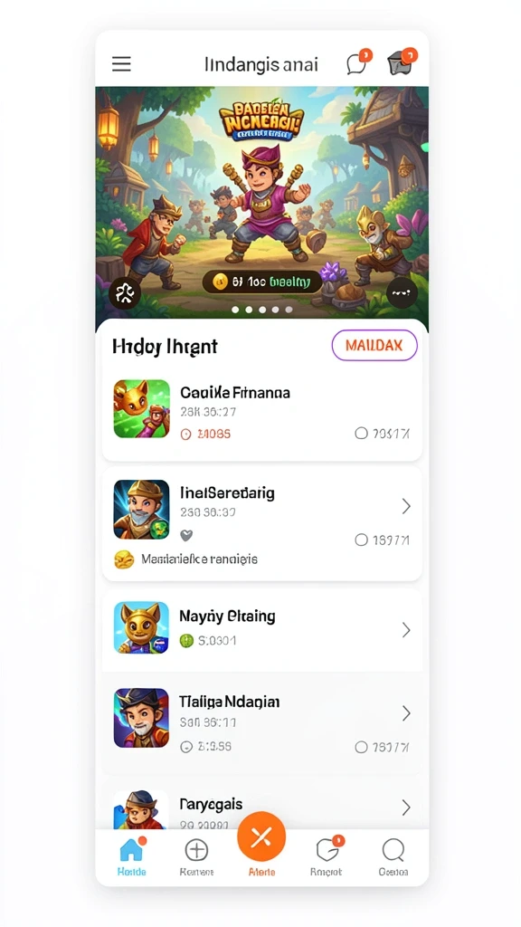 okgames - Tampilan awal aplikasi yang menarik dan user-friendly.